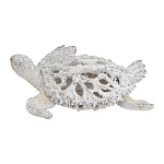 Статуэтка черепаха с ажурным панцирем и детализированной текстурой в белом цвете Marine Accessories варинант исполнения - 1 | Loft Concept в Ростове-на-Дону