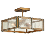 Потолочный светильник квадратный из толстого литого стекла Cast Glass варинант исполнения - 1 | Loft Concept в Ростове-на-Дону