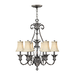 Люстра с 7-ю кремовыми текстильными абажурами Hinkley варинант исполнения - 2 | Loft Concept в Ростове-на-Дону