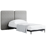 Кровать с большим мягким изголовьем Unity Grey Bed варинант исполнения - 8 | Loft Concept в Ростове-на-Дону