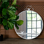 Зеркало настенное в раме белого цвета с декором птица на ветке Mirror Portal варинант исполнения - 2 | Loft Concept в Ростове-на-Дону