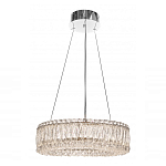 Люстра подвесная круглая из прозрачного хрусталя с корпусом из металла цвета хром Selfsufficient варинант исполнения - 1 | Loft Concept в Ростове-на-Дону