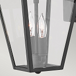 Настенный фонарь черного цвета с прозрачным стеклянным плафоном трапециевидной формы Hinkley варинант исполнения - 10 | Loft Concept в Ростове-на-Дону