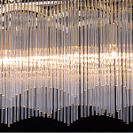 Люстра прямоугольная на цепях с прозрачными трубками и волнистым краем Nembus варинант исполнения - 6 | Loft Concept в Ростове-на-Дону