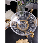 Чаша из прозрачного рельефного стекла на бронзовой подставке Eden Garden варинант исполнения - 2 | Loft Concept в Ростове-на-Дону