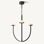 Люстрас 3-мя мраморными плафонами в форме купола Light Warm Light варинант исполнения - 3 | Loft Concept в Ростове-на-Дону