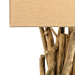 Настольная лампа с каркасом в виде веток деревьев и тканевым абажуром Natural Driftwood варинант исполнения - 1 | Loft Concept в Ростове-на-Дону