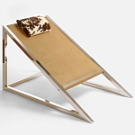 Дизайнерское кресло на металлическом каркасе с подставкой для ног Poltronova Mies Armchair варинант исполнения - 4 | Loft Concept в Ростове-на-Дону