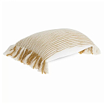 Чехол на подушку горчичного цвета с бахромой и объемным узором Ethnic mix варинант исполнения - 1 | Loft Concept в Ростове-на-Дону