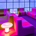 Дизайнерский кофейный стол на круглых ножках Poltronova T02 Pink Coffee Table варинант исполнения - 15 | Loft Concept в Ростове-на-Дону