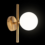 Бра с золотым основанием и белым плафоном в форме шара Bubble варинант исполнения - 2 | Loft Concept в Ростове-на-Дону