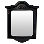 Зеркало черное настенное прямоугольное в стиле прованс Black Provence варинант исполнения - 1 | Loft Concept в Ростове-на-Дону