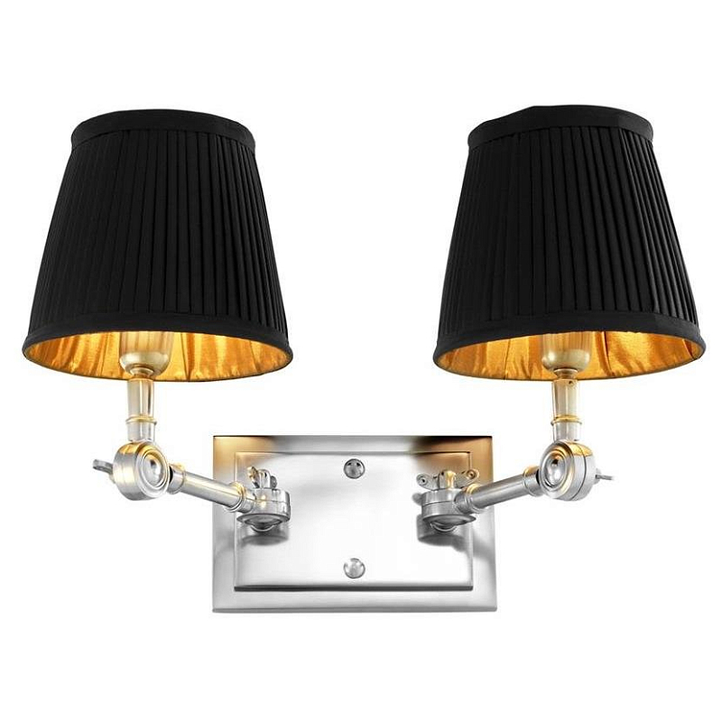  Wall Lamp Wentworth Double Nickel+Black    -- | Loft Concept 