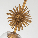 Подвесной светильник золотого цвета с колоколообразным стеклянным плафоном и декоративным элементом Elstead Lighting варинант исполнения - 5 | Loft Concept в Ростове-на-Дону