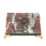 Подставка под шар квадратная из натурального камня Креноид на ножках Natural Stone Sphere Stands варинант исполнения - 1 | Loft Concept в Ростове-на-Дону