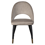 Стул велюровый серо-бежевый Schelde Gray Beige варинант исполнения - 1 | Loft Concept в Ростове-на-Дону