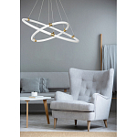 Люстра подвесная с двумя пересекающимися белыми светодиоидными кольцами Luke Lampco Tracer Lamp варинант исполнения - 10 | Loft Concept в Ростове-на-Дону