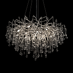 Люстра подвесная с прозрачными стеклянными подвесками в форме капель Диаметр 80 см Droplet Chandelier варинант исполнения - 8 | Loft Concept в Ростове-на-Дону