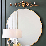 Золотое настенное зеркало Yvon Mirror варинант исполнения - 1 | Loft Concept в Ростове-на-Дону