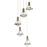 Каскадная люстра с плафонами в форме бриллианта Diamond Crystal Cascade Chandelier варинант исполнения - 3 | Loft Concept в Ростове-на-Дону