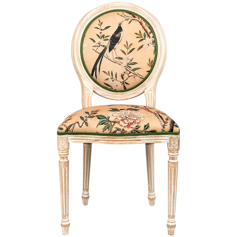  Beige and Green Chinoiserie Stool    -- | Loft Concept 
