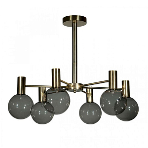 Люстра с дымчатым стеклом Smoke Glass GOLD