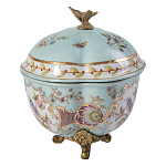 Шкатулка голубого цвета с цветочными орнаментами Blue Garden варинант исполнения - 2 | Loft Concept в Ростове-на-Дону