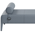 Кушетка Cuba из натуральной кожи с валиком  варинант исполнения - 2 | Loft Concept в Ростове-на-Дону