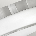 Потолочный светильник для ванных комнат цвета никель с плафоном из опалового стекла и декоративными держателями Hinkley варинант исполнения - 3 | Loft Concept в Ростове-на-Дону