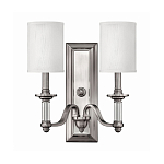 Бра с 2-мя белыми текстильными абажурами Hinkley варинант исполнения - 1 | Loft Concept в Ростове-на-Дону