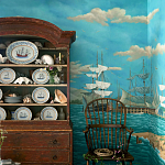 Обои ручная роспись Nantucket Crossing Brandt colourway on scenic paper варинант исполнения - 1 | Loft Concept в Ростове-на-Дону