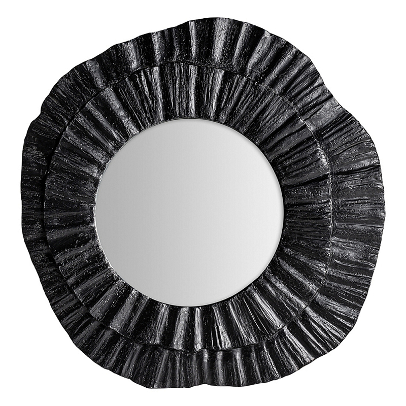 Зеркало в фактурной черной раме в современном стиле Black Maelstrom Черный в Ростове-на-Дону | Loft Concept 