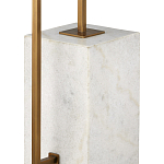 Торшер с прямоугольным абажуром на белом мраморном основании Asymmetry on Marble варинант исполнения - 2 | Loft Concept в Ростове-на-Дону