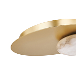 Бра с овальным основанием золотого цвета  и плафоном из алебастра Shaw Lighting варинант исполнения - 3 | Loft Concept в Ростове-на-Дону