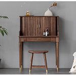 Туалетный стол деревянный с ящиком и зеркалом Moon Walnut Furniture варинант исполнения - 2 | Loft Concept в Ростове-на-Дону