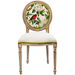 Стул бежевый из натурального бука с изображением птица в саду Blooming Birds варинант исполнения - 1 | Loft Concept в Ростове-на-Дону