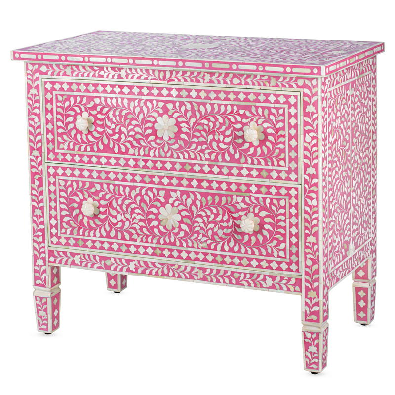     BONE INLAY CHEST OF 2 DRAWER ivory (   )  (Rose)  -- | Loft Concept 