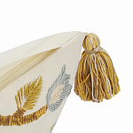 Чехол на подушку с кисточками и вышивкой птиц Ethnic mix Birds Square варинант исполнения - 3 | Loft Concept в Ростове-на-Дону