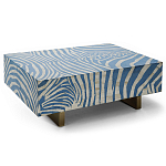 Кофейный стол Kenya Coffee Table Bone Inlay ZEBRA blue варинант исполнения - 4 | Loft Concept в Ростове-на-Дону