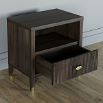 Прикроватная тумбочка с полкой Elsa Dreams Walnut  варинант исполнения - 2 | Loft Concept в Ростове-на-Дону