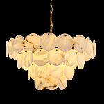 Люстра подвесная четырехъярусная с подвесками в форме дисков Cryptocrystalline Stone варинант исполнения - 2 | Loft Concept в Ростове-на-Дону