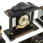 Настольный письменный набор с часами из природного камня обсидиана National Еmblem варинант исполнения - 4 | Loft Concept в Ростове-на-Дону