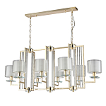 Люстра прямоугольной формы с 8-ю цилиндрическими плафонами из стекла Laurent варинант исполнения - 5 | Loft Concept в Ростове-на-Дону