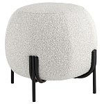 Пуф в ткани букле молочного цвета Pikelet варинант исполнения - 1 | Loft Concept в Ростове-на-Дону