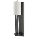 Бра на прозрачном штативе с тканевым абажуром в форме цилиндра Conciseness варинант исполнения - 3 | Loft Concept в Ростове-на-Дону