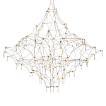 Люстра с тонким металлическим каркасом цвета хром Quasar варинант исполнения - 2 | Loft Concept в Ростове-на-Дону