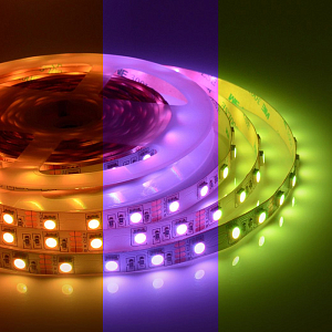 Светодиодная лента 14,4W/m 60LED/m 5050SMD разноцветная 5M