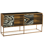 Дизайнерский комод с 4-мя дверцами в черно-золотых тонах Calista варинант исполнения - 2 | Loft Concept в Ростове-на-Дону