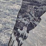 Мебельная ткань Вышивка серый цвет 130 см T2-39 варинант исполнения - 3 | Loft Concept в Ростове-на-Дону