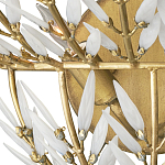Бра золотого цвета с белыми стеклянными лепестками Hanging Flowers варинант исполнения - 1 | Loft Concept в Ростове-на-Дону